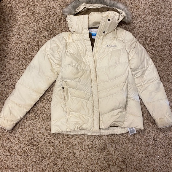 Columbia White Ski Coat Jacket - Picture 1 of 2